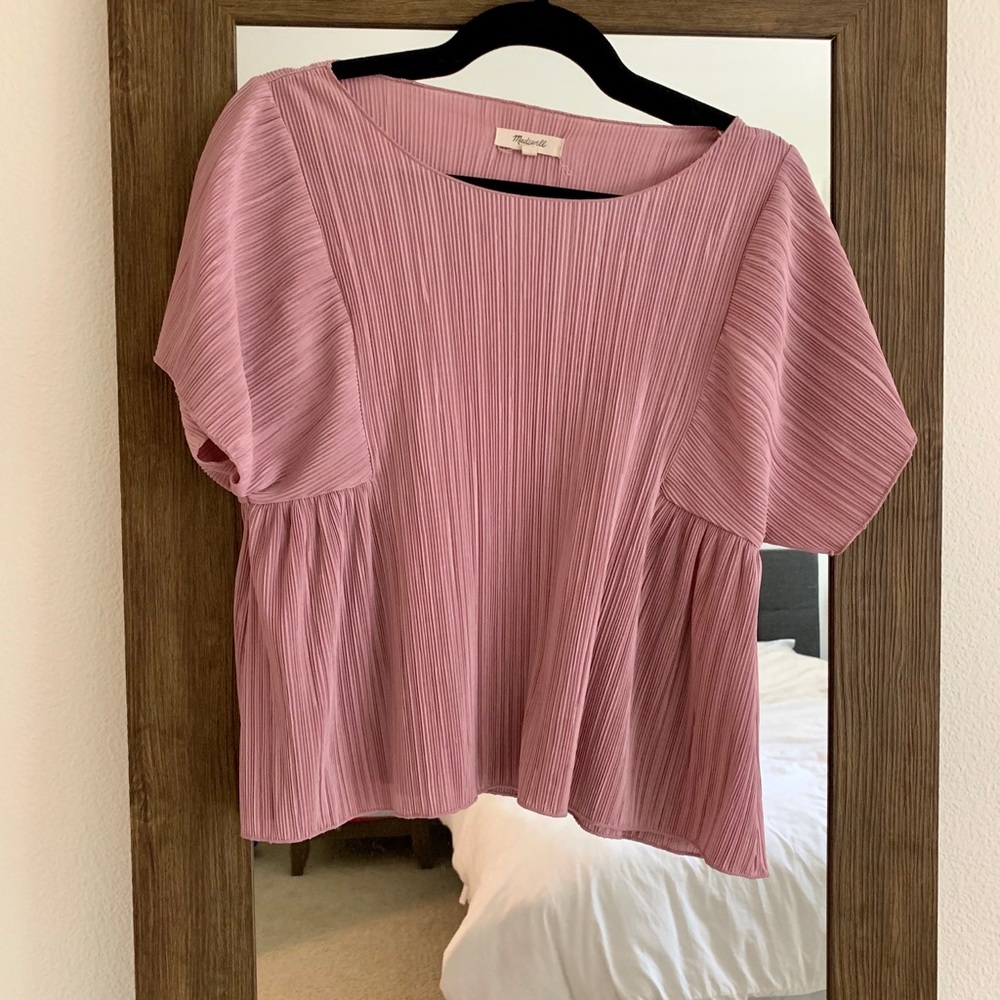Madewell pink short-sleeved top